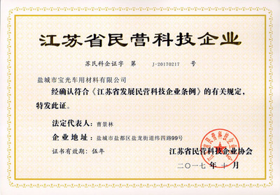 江蘇省民營(yíng)科技企業(yè)